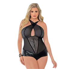 Black Lace & Mesh Bodysuit