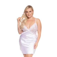 Silky Chemise Set - White