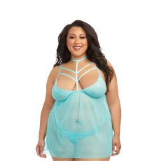 Strappy Babydoll w/ G-String - Blue